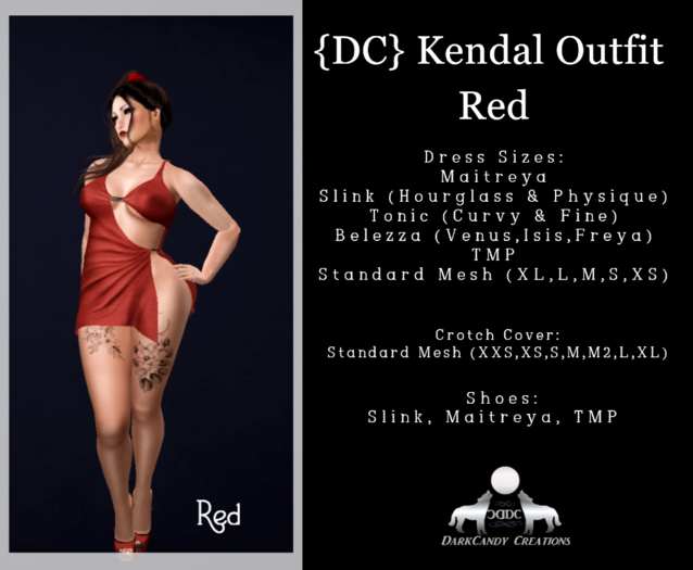 Second Life Marketplace - {DC}Kendal Outfit Red vF